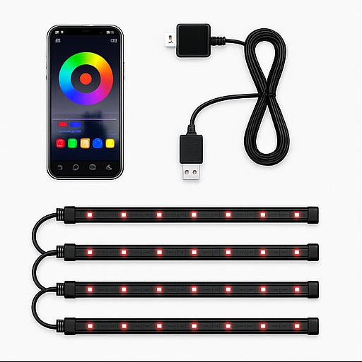 GlowDrive™ App-Controlled Interior LED Ambient Light Kit